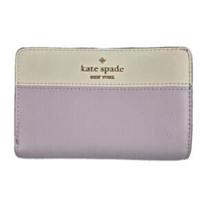 Kate Spade NY Madison Medium Compact Bifold Wallet Conch Pink Saffiano Leather